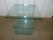 Modern All Glass Geometric Designed End Table (LOCAL PICK UP ONLY)