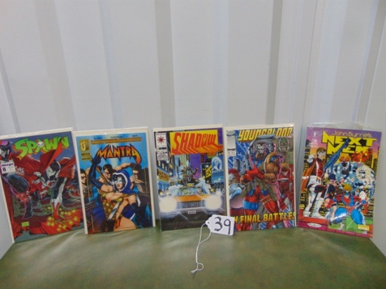 Lot Of 5 Comic Books From The Late 1980s: Spawn, Mantra, Shadow,