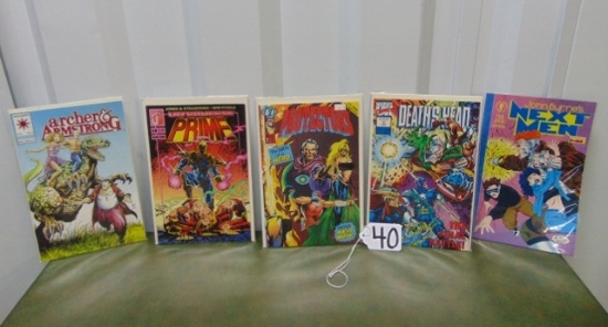 Lot Of 5 Comic Books: Archer & Armstrong, Prime, Protectors, Death's Head &