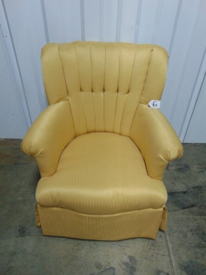 Very Nice Barrel Back Upholstered Formal Chair (LOCAL PICK UP ONLY)