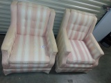 His & Hers Matching Pair Of Upholstered Arm Chairs (LOCAL PICK UP ONLY)