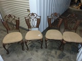 Set Of 4 Elegant Bronzed Metal Dining Room Chairs(LOCAL PICK UP ONLY)
