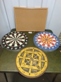 Bulletin Board & 3 Dart Boards