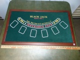 Wood & Felt Game Table: Black Jack & Roulette