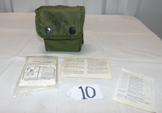 Vtg 1980s U. S. Military First Aid Kit For Individual