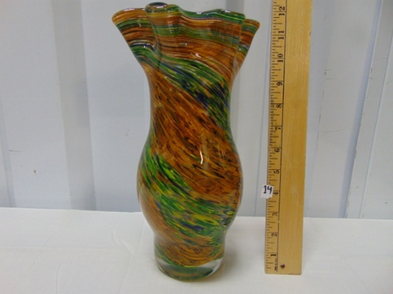 Murano Blown Glass Art Vase