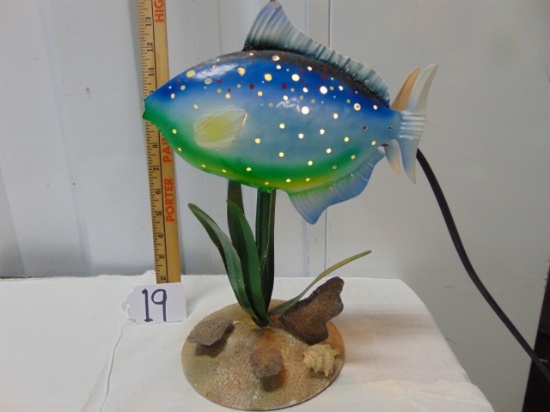 Metal Tropical Fish Night Light