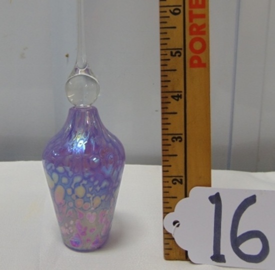 Beautiful Art Glass Perfume Bottle Signed & Dated By Stephen Smyers 1999