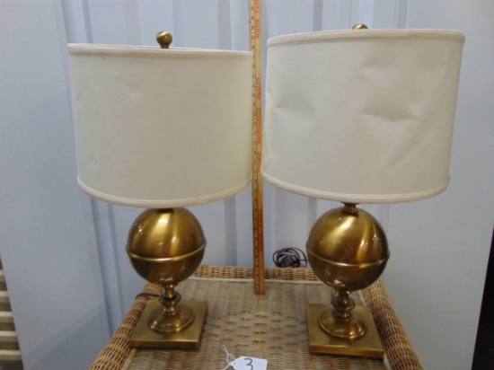 Matching Gold Metal Table Lamps