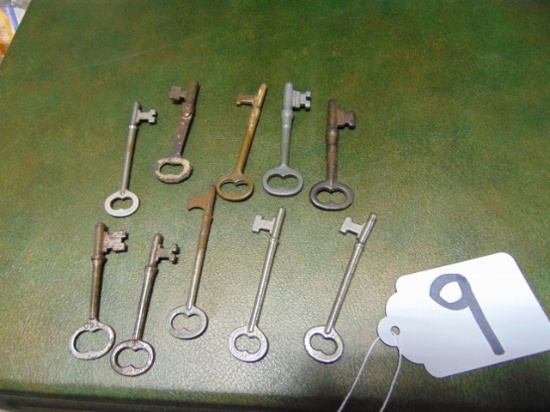 Lot Of 10 Antique Skeleton Keys