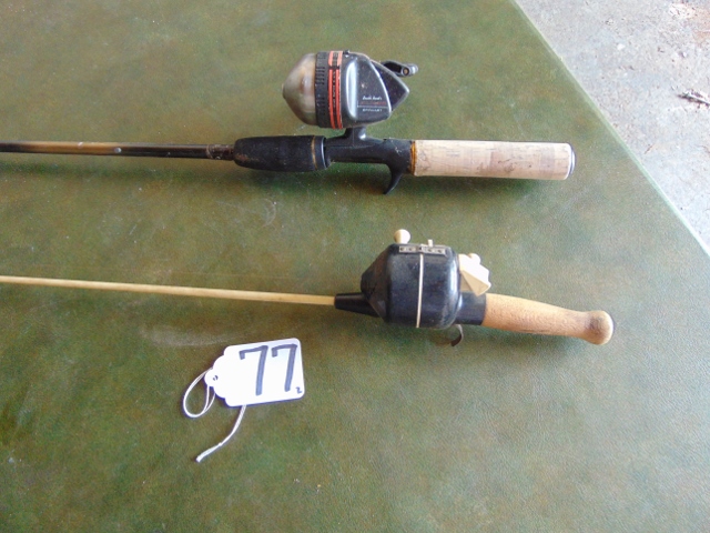 2 Closed Face Rod & Reels: Zebco 77 & Shakespeare