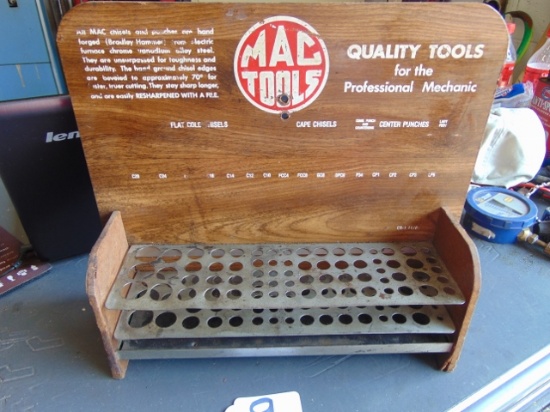 Vtg Mac Tools Chisels & Punch Counter Display