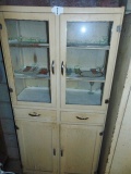 Vtg Wooden Country Cupboard, Including Contents (Local Pick Up Only)