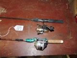 Zebco 33 Rod & Reel & A Shakespeare Cirrus Spinning Rod & Reel