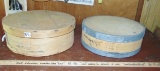 2 Different Wooden Round Cheese Boxes