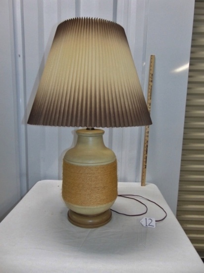 Vtg Large Stoneware Table Lamp( Local pick up only )