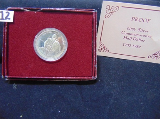 1982 - S George Washington Silver Commemorative Half Dollar Proof Coin