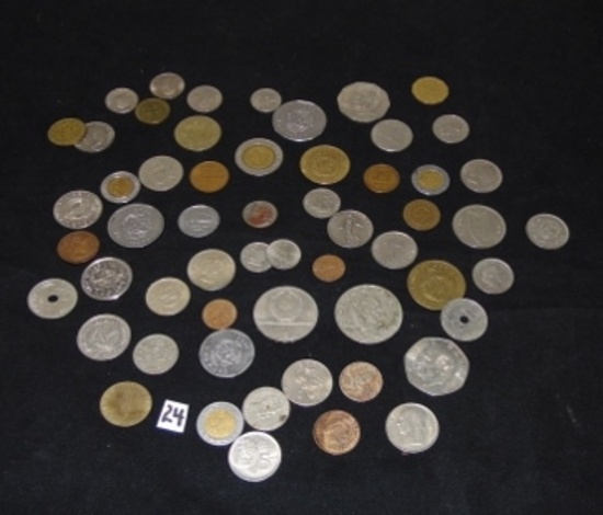 Nice Lot Of Foreign Coins Including A 1979 Moscow Olympics C C C P Coin,