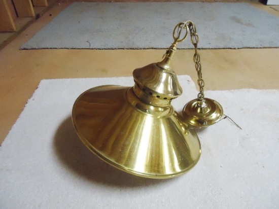 Brass Hanging Lamp With Glass Globe