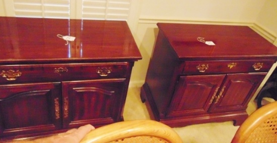Matching Set Of Smaller Solid Cherry Wood Buffets ( Local Pick Up Only )