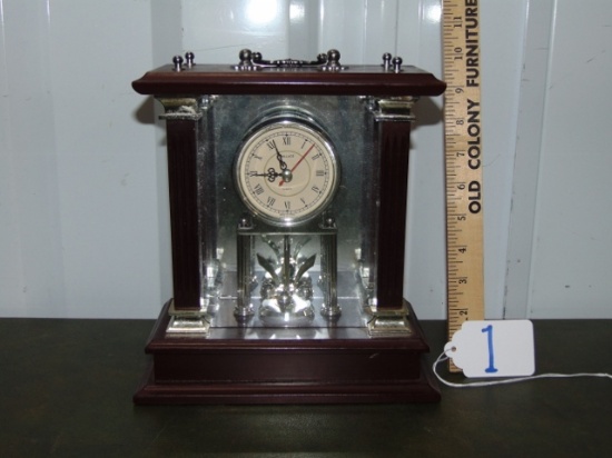 Nice Cherry Wood Wallace Quartz Anniversary Mantle Clock