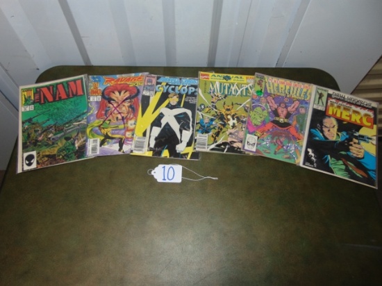 Lot Of 6 Different Marvel Comic Books: The Nam; Ravage 2099; Cyclops;