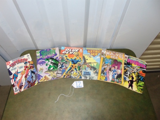 3 D C, 1 Eclipse & 2 Marvel Comic Books: Superboy; The Spectre; Blue Devil;