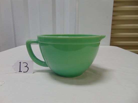 Vtg 3.5 Quart Anchor Hocking Fire King Jadeite Mixing Bowl