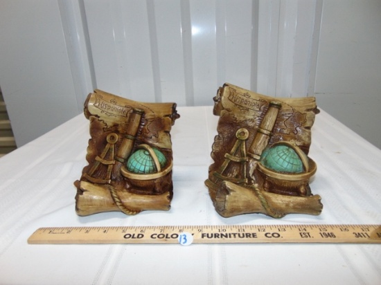 1967 Universal Statuary Corp. Nautical Themed Bookends Number 433