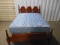 Vtg 1970s Solid Wood Full Size Bed W/ Mattress & Box Springs By Sumter (LOCAL PICK UP ONLY