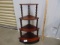 Vtg Wood Corner 4 Tier Curio Stand ( Local P / U Only )