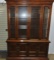 Vtg 1970s Solid Wood Lighted China Cabinet ( Local P / U Only )