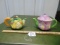 Pair Of Very Colorful Ceramic Teapots