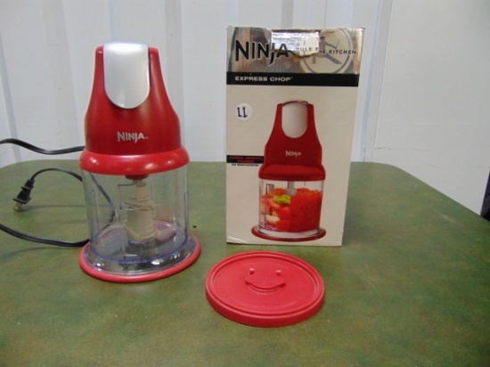 Ninja N J100 Express Chop In Red W/ Box & Owner's Guide