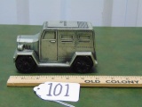 Vtg 1974 Banthrico National City Armored Car Metal Bank