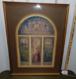 Beautiful Watercolor Painting By I. L. Whitney Of Stained Glass