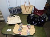 Lot Of 6 Ladies Purses: Kim Rogers, Tommy Hilfiger, Hushpuppies, Etc