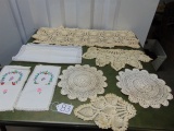 Lot Of Vtg Doilies & Such
