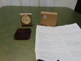 Never Used Seiko Quartz Clock W/ Protective Velour Case, Instructions & Box