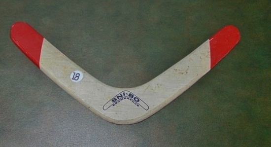 Vtg Sni-bo Wooden Boomerang