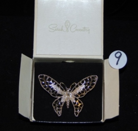 Never Worn Sarah Coventry Gold Tone Butterfly Brooch