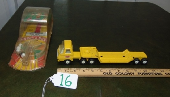 Vtg Marx Over & Under Marble Pinball Game & A Tonka Pressed Steel Truck &