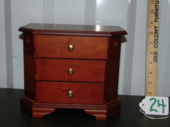Nice Jewelry Box W/ 2 Drawers & Open Up Top