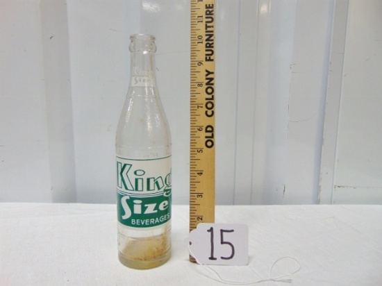 Very Rare Vtg 1960s King Size Beverages Bottle, Sumter, S C