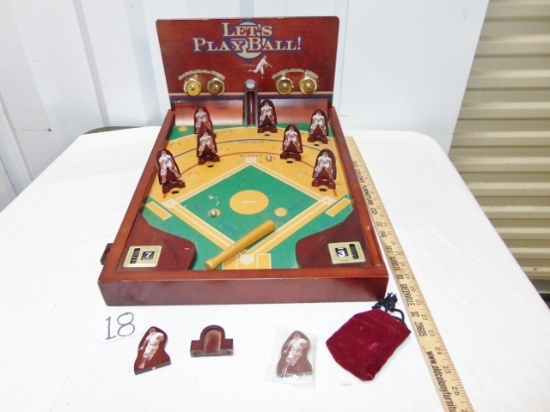 Vtg Miniature Table Top Baseball Pinball Game