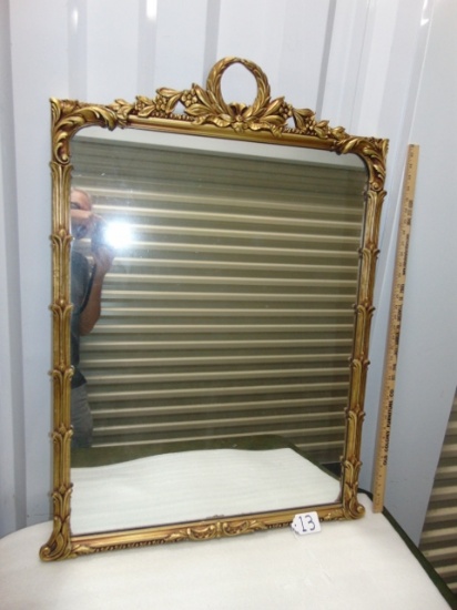 Beautiful Vtg Art Nouveau Mirror In Gilded Frame LOCAL PICK UP ONLY
