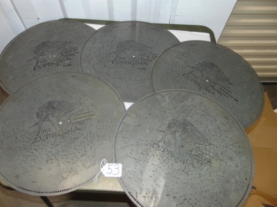 Lot Of 5 Zinc Euphonia 20 1/2" Discs