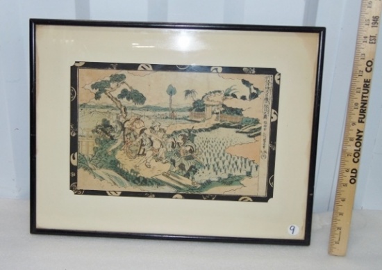Antique Pre 1900 Japanes Woodblock Print By Kuninawa, Son Of Utagawa Kunisada