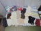 Ladies Lot: 15 Pairs Of Vtg Gloves ( 6 are leather), Collars, Belts, Ties, Etc