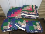 2 Twin Size Patchwork Blankets & 4 Matching Pillowcases